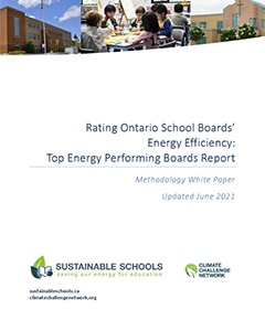 An image of Sustainable Schools Rating Ontario School Boards’Energy Efficiency: Top Energy Performing Boards Report June 2021